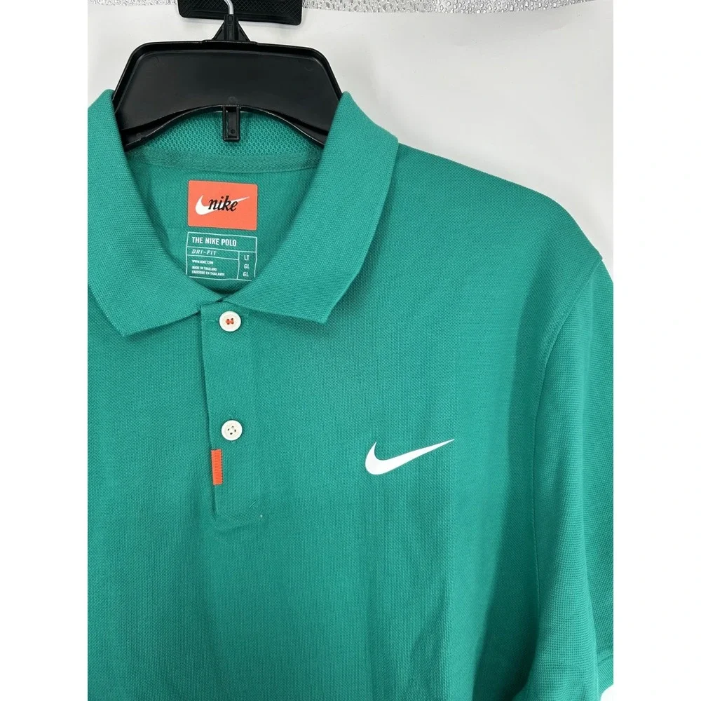 Nike Golf Polo Shirt Mens LT Large Tall Green Dri Fit Performance AT6111-370